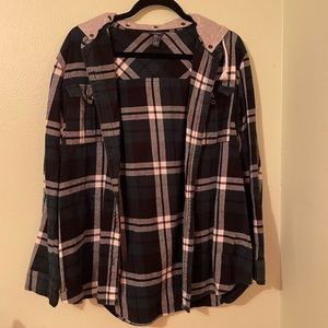 Hooded flannel